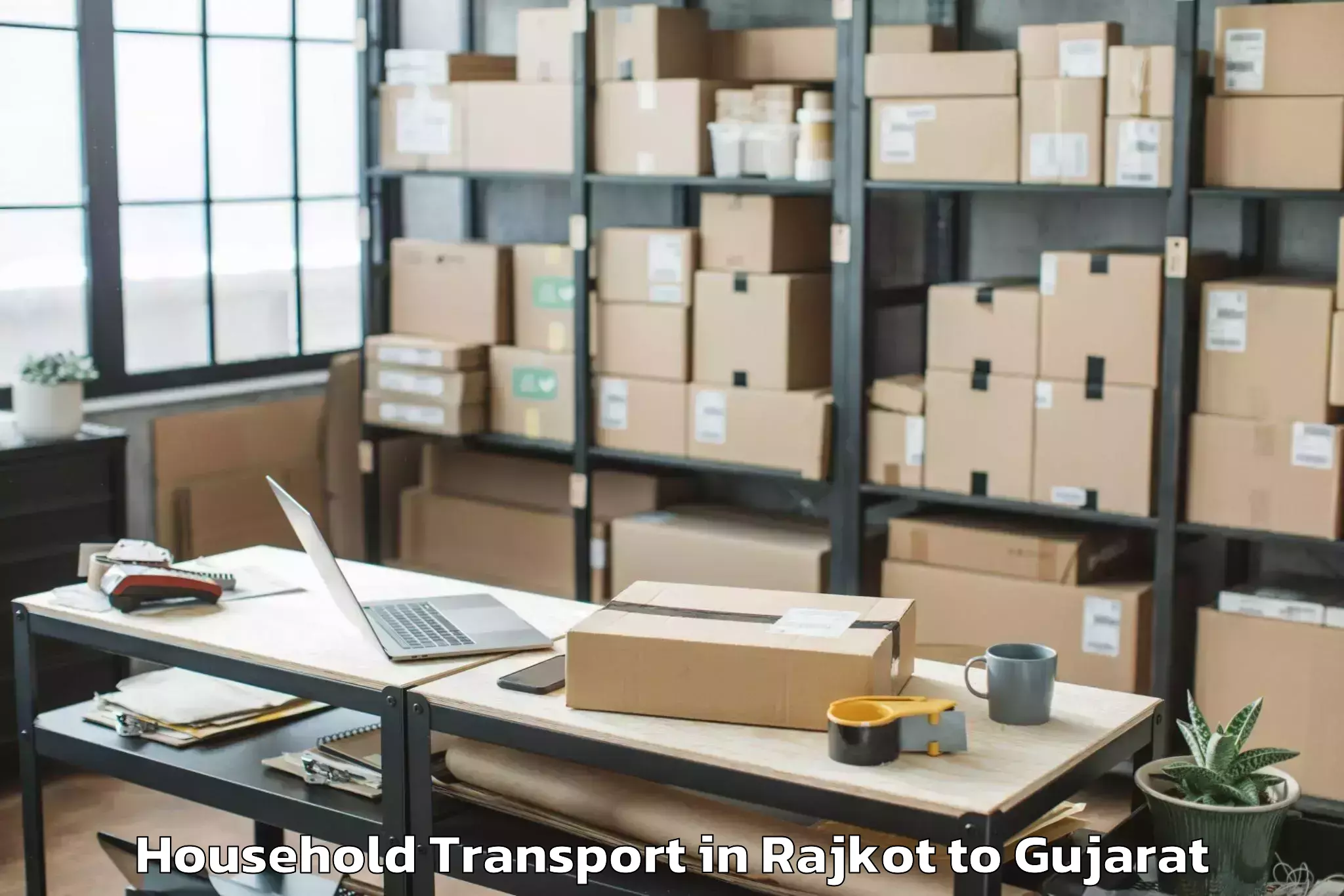 Get Rajkot to Jambughoda Household Transport